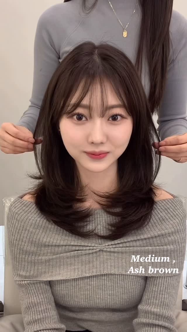 haum_haeni 게시물 이미지: 높지도 낮지도 않은 ! 딱 적절한 높이의 #미디움레이어드 💛
율동감 있는 질감커트로...