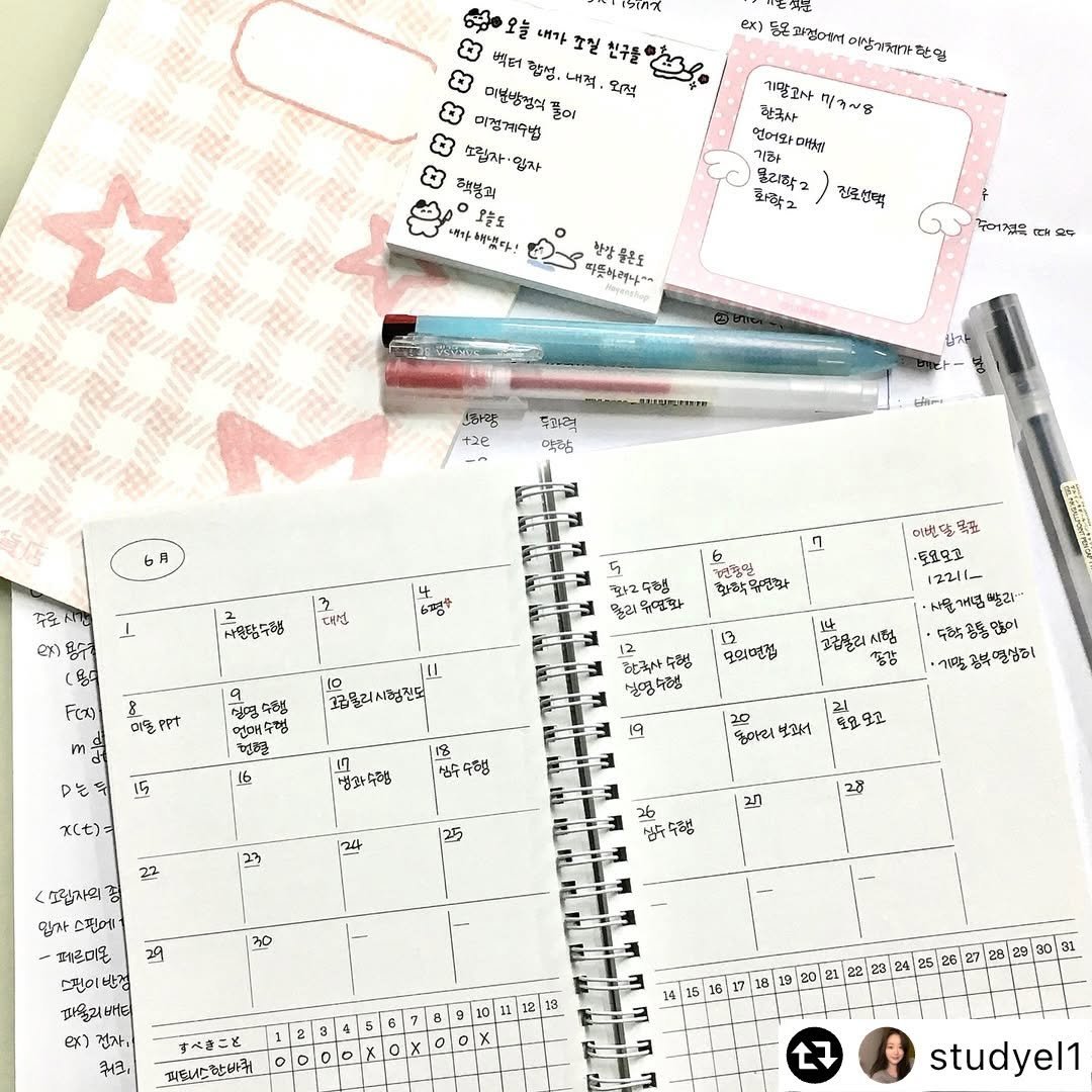 Photo by 하얀잡화점 on November 27, 2025. May be an image of diary, ruler, binder, clipboard, pen, pencil case, calendar and text.