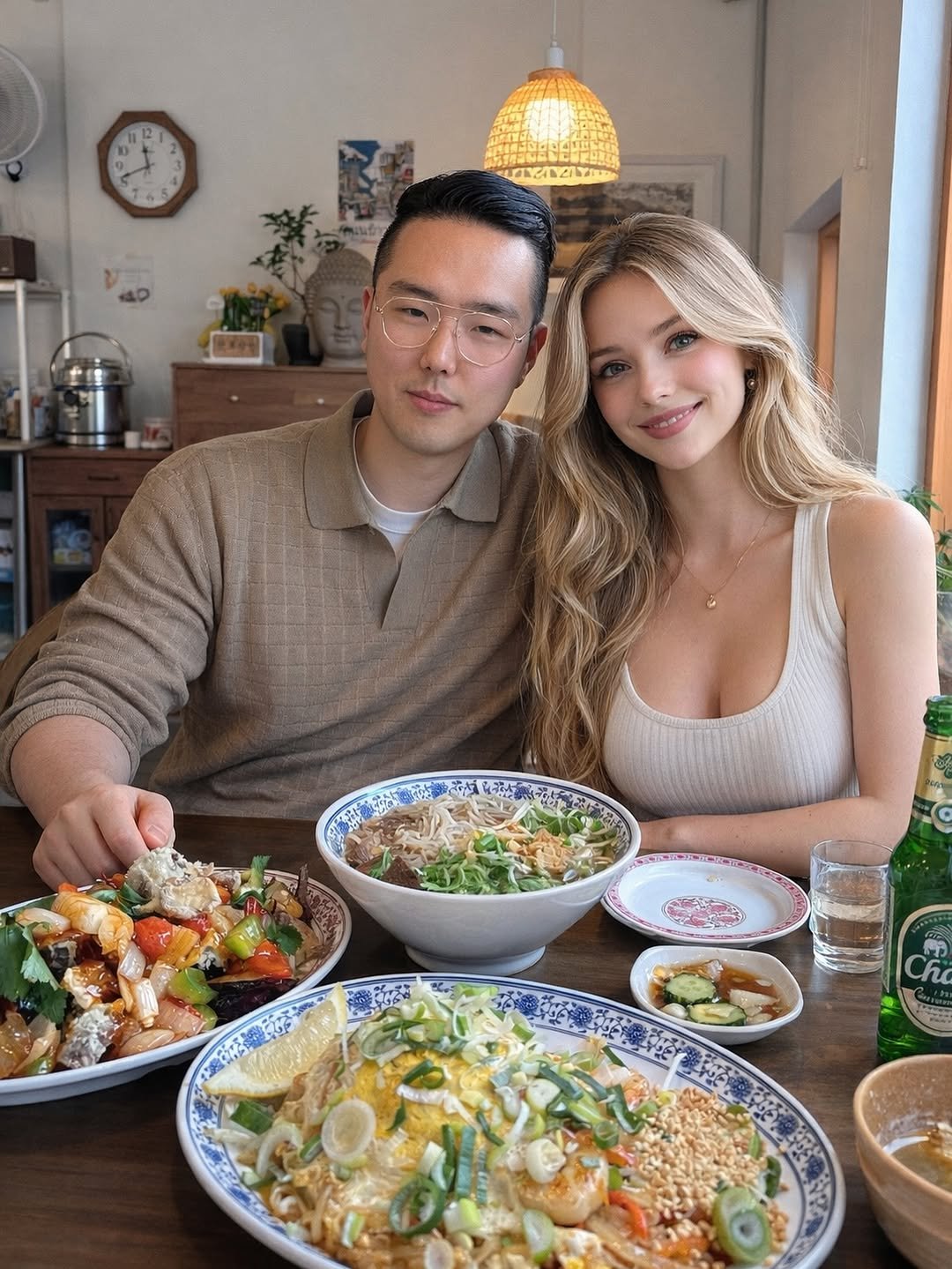 Photo by 리제프 on January 11, 2026. May be an image of fried rice, chow mein, noodles, chopsticks, spaghetti and text.