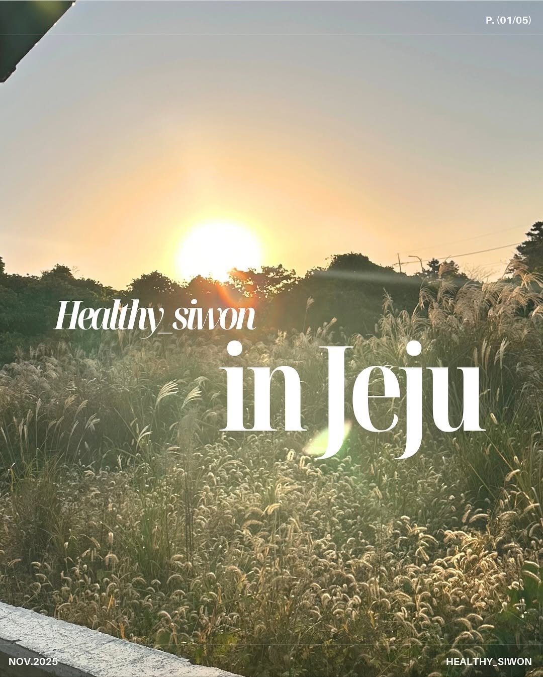 Photo by 건강을 요리하는 영양사 헬씨원 on November 08, 2025. May be an image of poster, outdoors and text that says 'P.(01/05) Healthy_siwon sion inJeju in NOV.2025 V.2025 HEALTHY_SIWON SIWON HEALTHY_'.