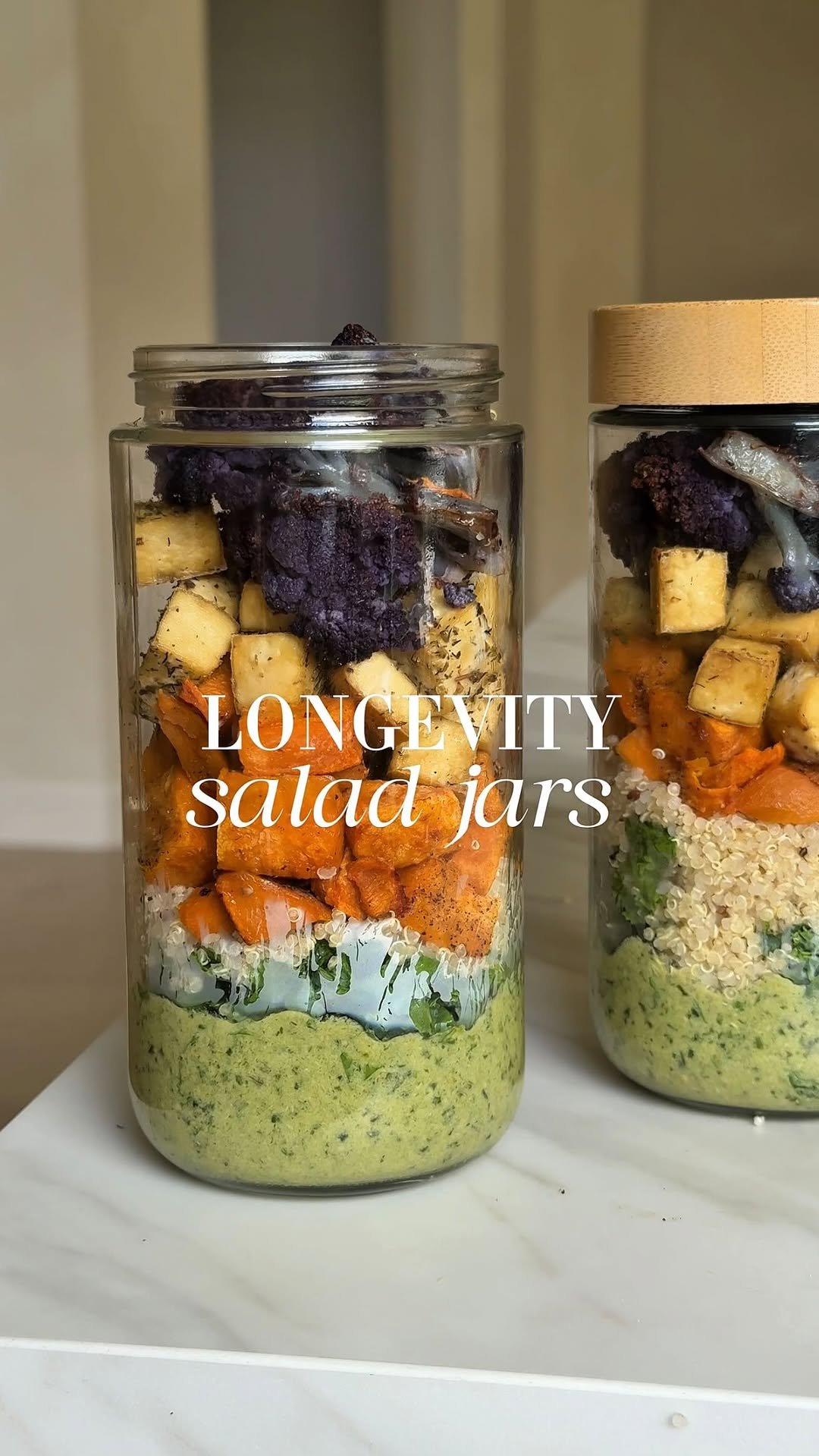 healthygirlkitchen 게시물 이미지: LUNCH JARS FOR LONGEVITY comment “salad...