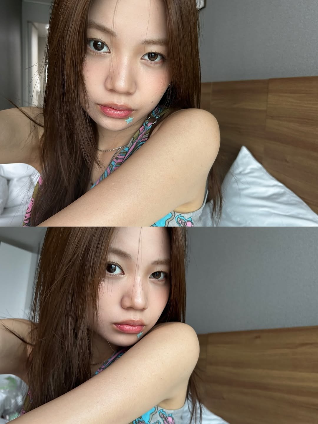 Photo by 청담동미용실 하츠도산 유진 on August 09, 2025. May be a selfie of 2 people, hair and text.