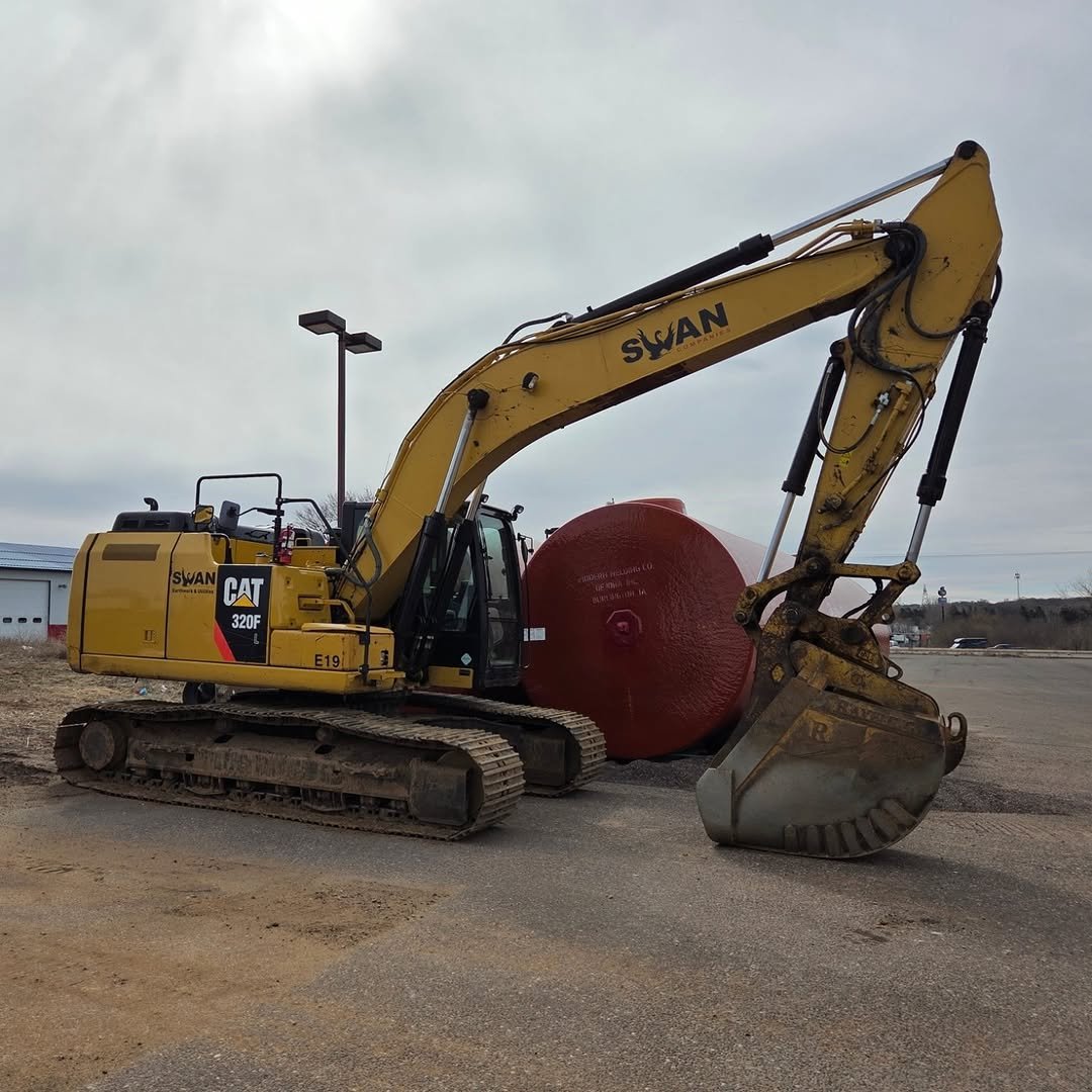 Photo by Josh on March 28, 2026. May be an image of scraper and text that says '- CAT 320F'.