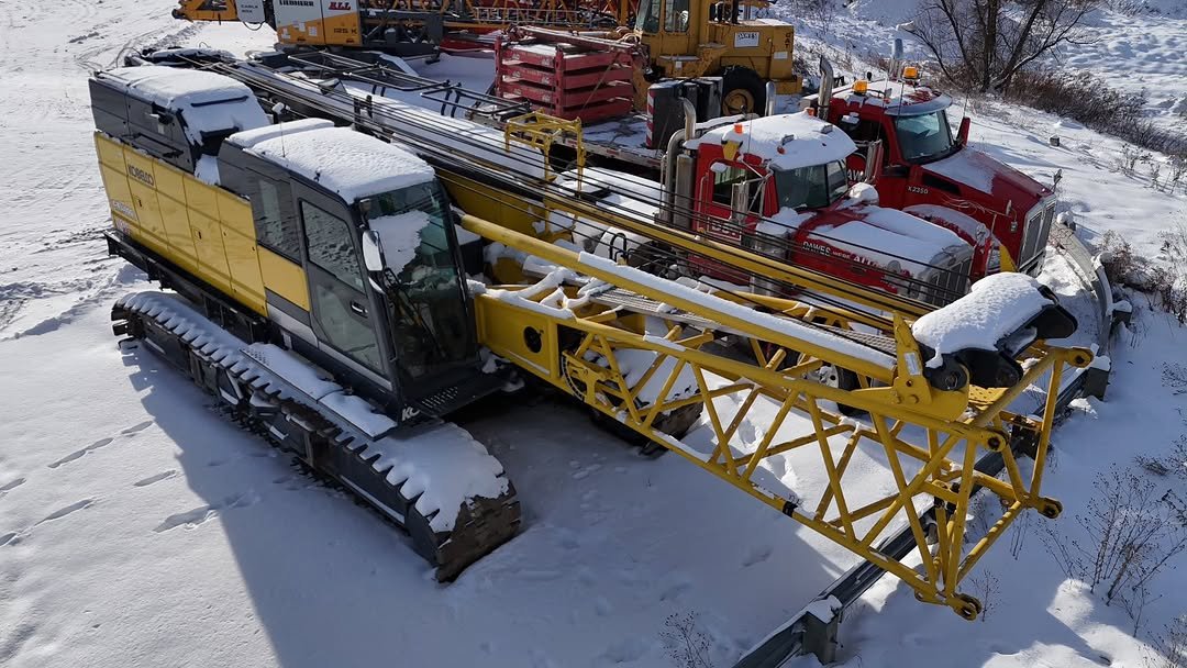 Photo by Josh on December 18, 2025. May be an image of snowplow, scraper, crane, generator and text.