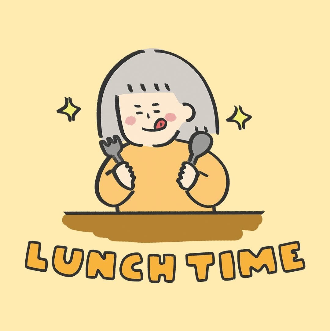 Photo by 정희정 on August 10, 2025. May be an illustration of text that says 'LUNGH TIME'.