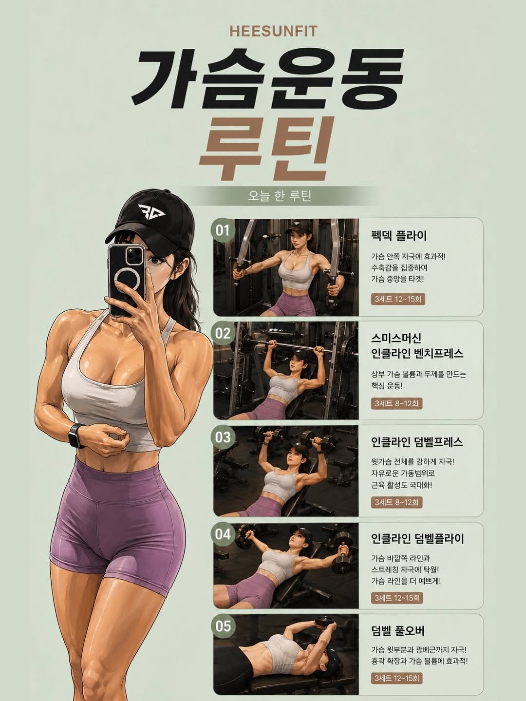 heesunfit 게시물 이미지: 오늘은 쇄골라인의 볼륨감을 만들어주는 가슴운동!
플라이머신으로 겨드랑이쪽...