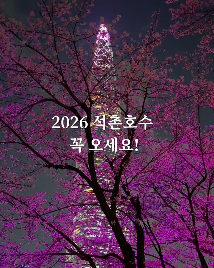 heewon_home 게시물 이미지: 2026년 4월 1일 석촌호수 현황🌸🌸

이번주에 꼭 보러가세요! 
70-80%는...