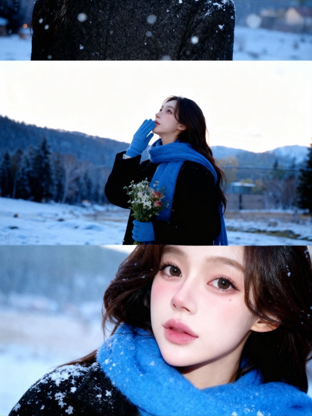 Photo by 정혜리 on November 01, 2025. May be an image of one or more people, hair, duffle coat, goosedown coat, parka, outdoors and text.