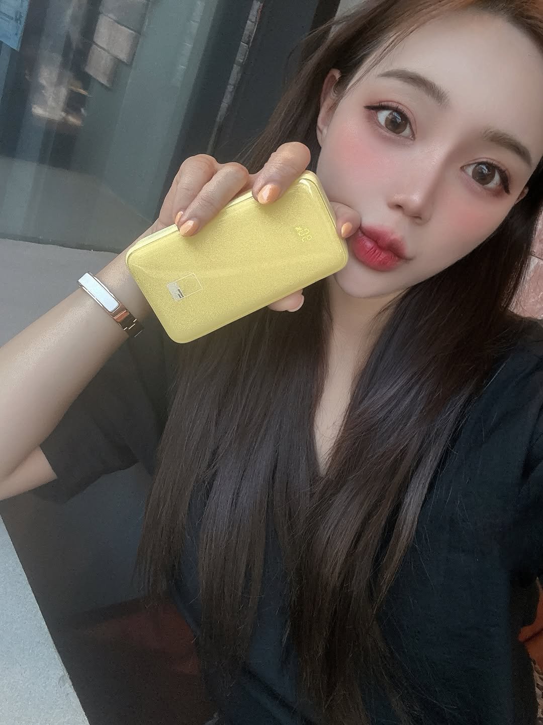 Photo shared by 정혜리 on October 14, 2025 tagging @dlttechkorea. May be a selfie of one or more people, hair, phone and text.