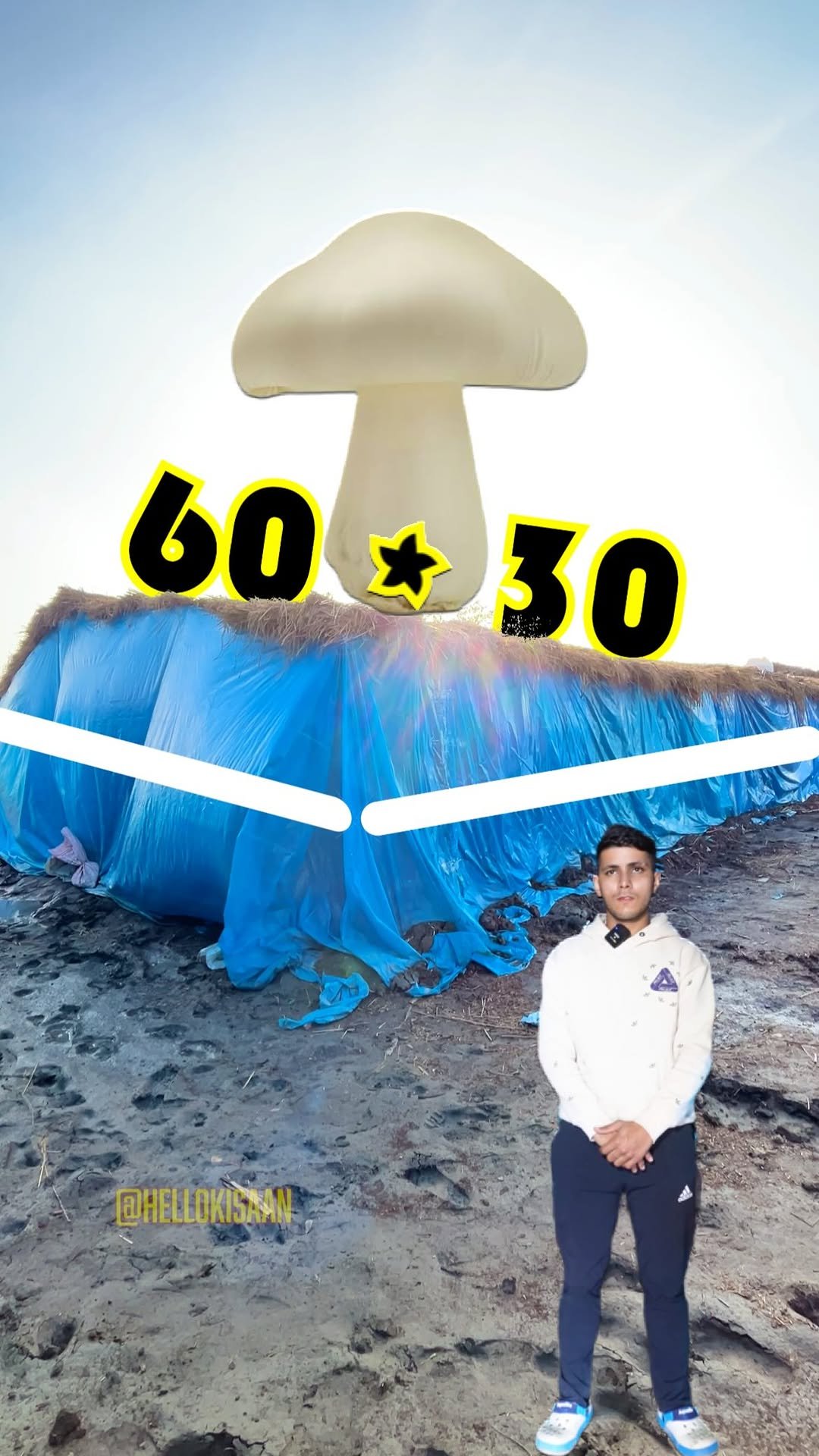 hellokisaan 게시물 이미지: मशरूम खेती का मज़ा #hellokisaan...