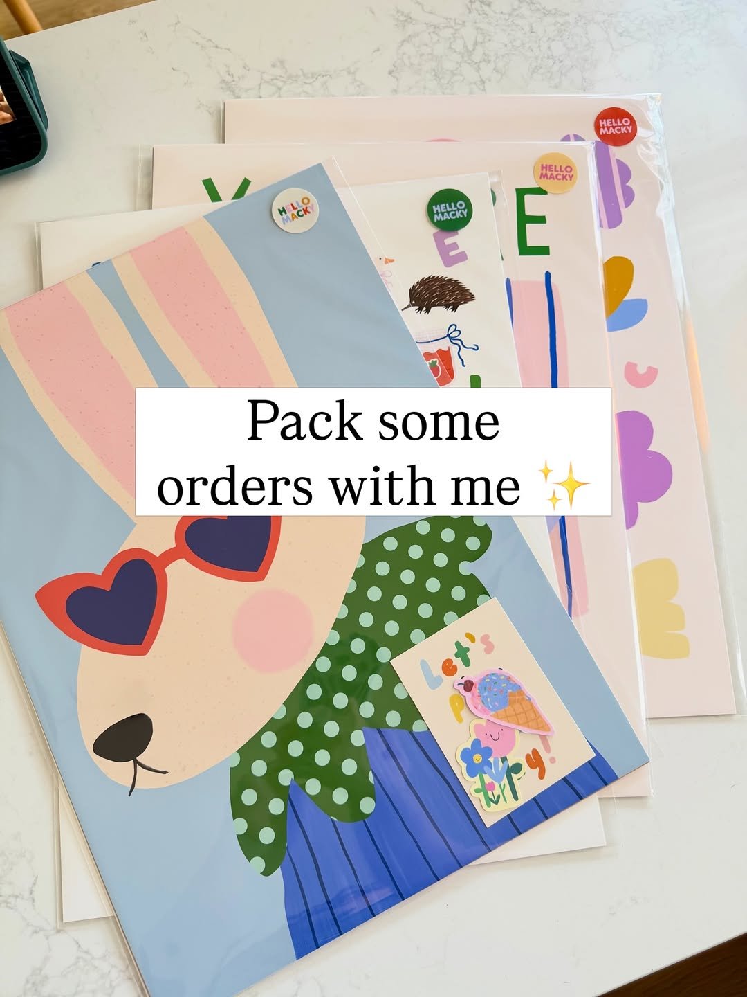 hellomackystudios 게시물 이미지: Pack some orders with me… can you see yours?...