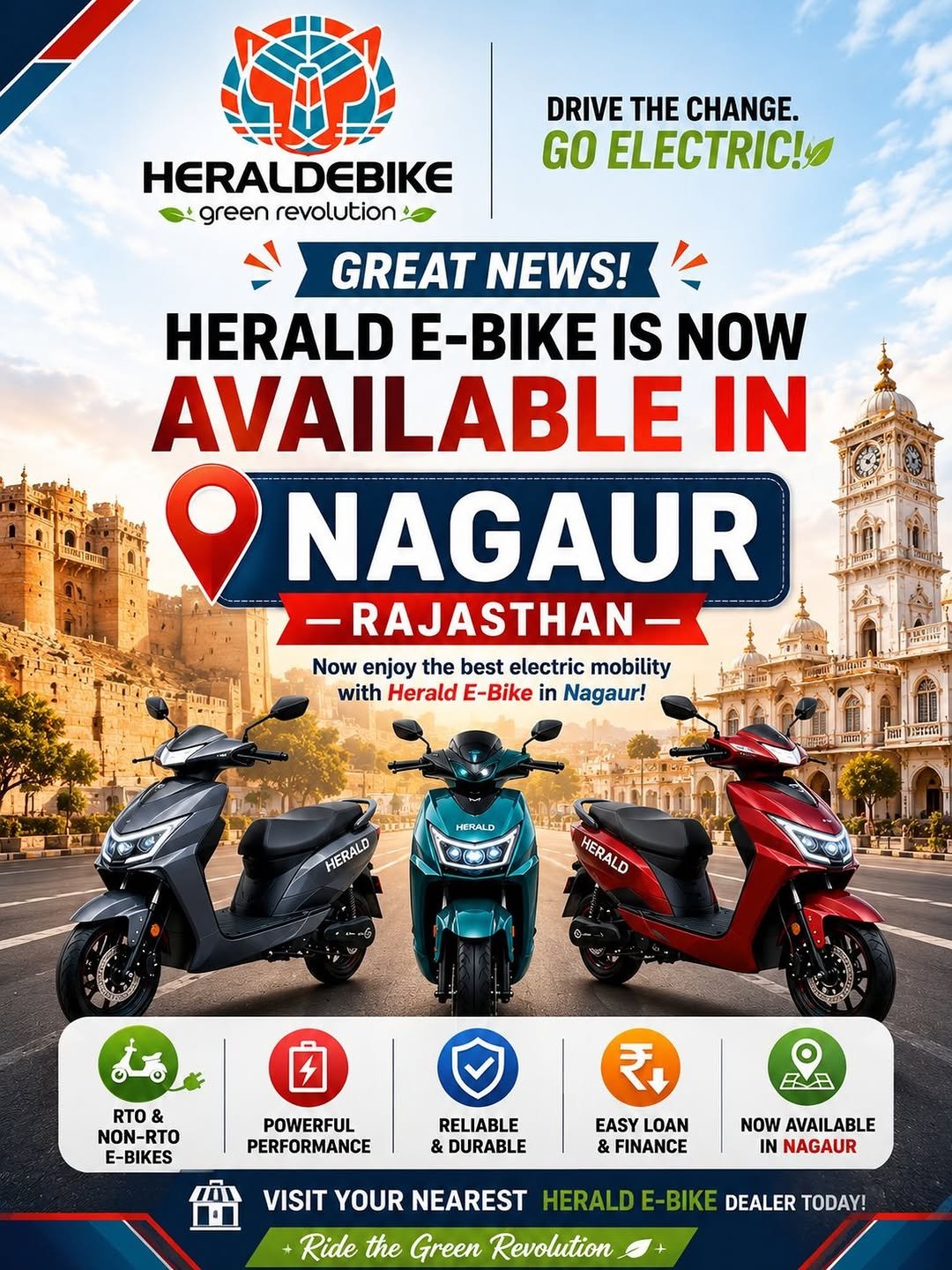 heraldebike 게시물 이미지: ⚡ Rajasthan ki dharti par अब electric...