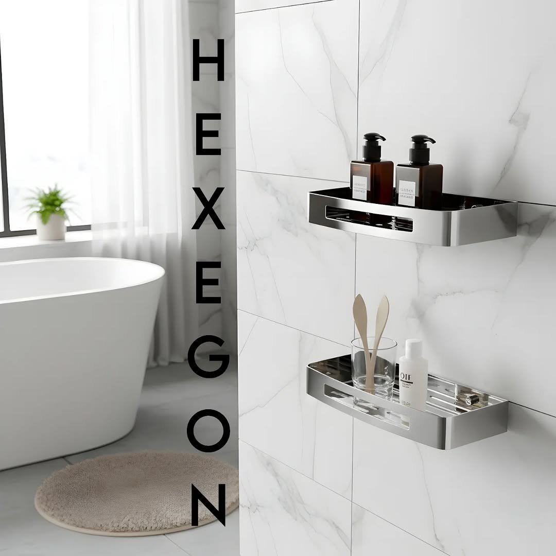Photo shared by HEXEGON - HOUSE OF LUXURY BATHROOM FITTINGS on December 02, 2025 tagging @hexegon.avasavacorporation. May be an image of sink, towel rack, faucet, bathtub, wash basin, indoors and text that says 'Η E X 011 cdi D'.