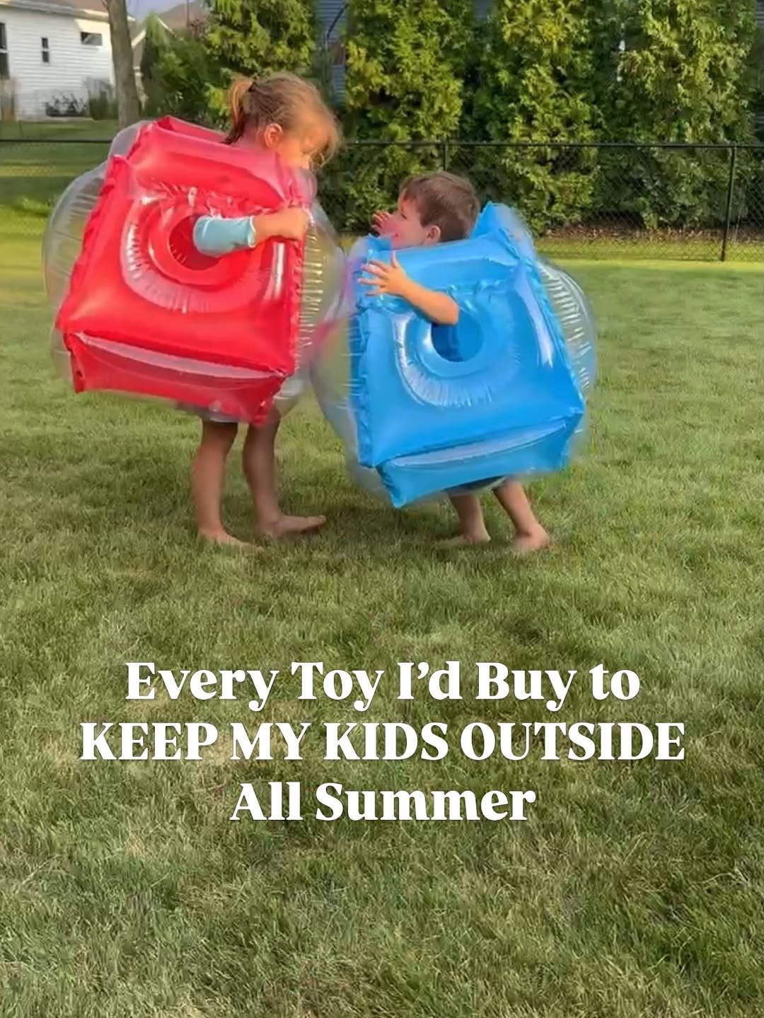 Photo by Brittini | Finds for Moms on April 19, 2026. May be an image of toy, raft, beach ball and text that says 'Every Toy I'd Buy to KEEP MY KIDS OUTSIDE All Summer'.