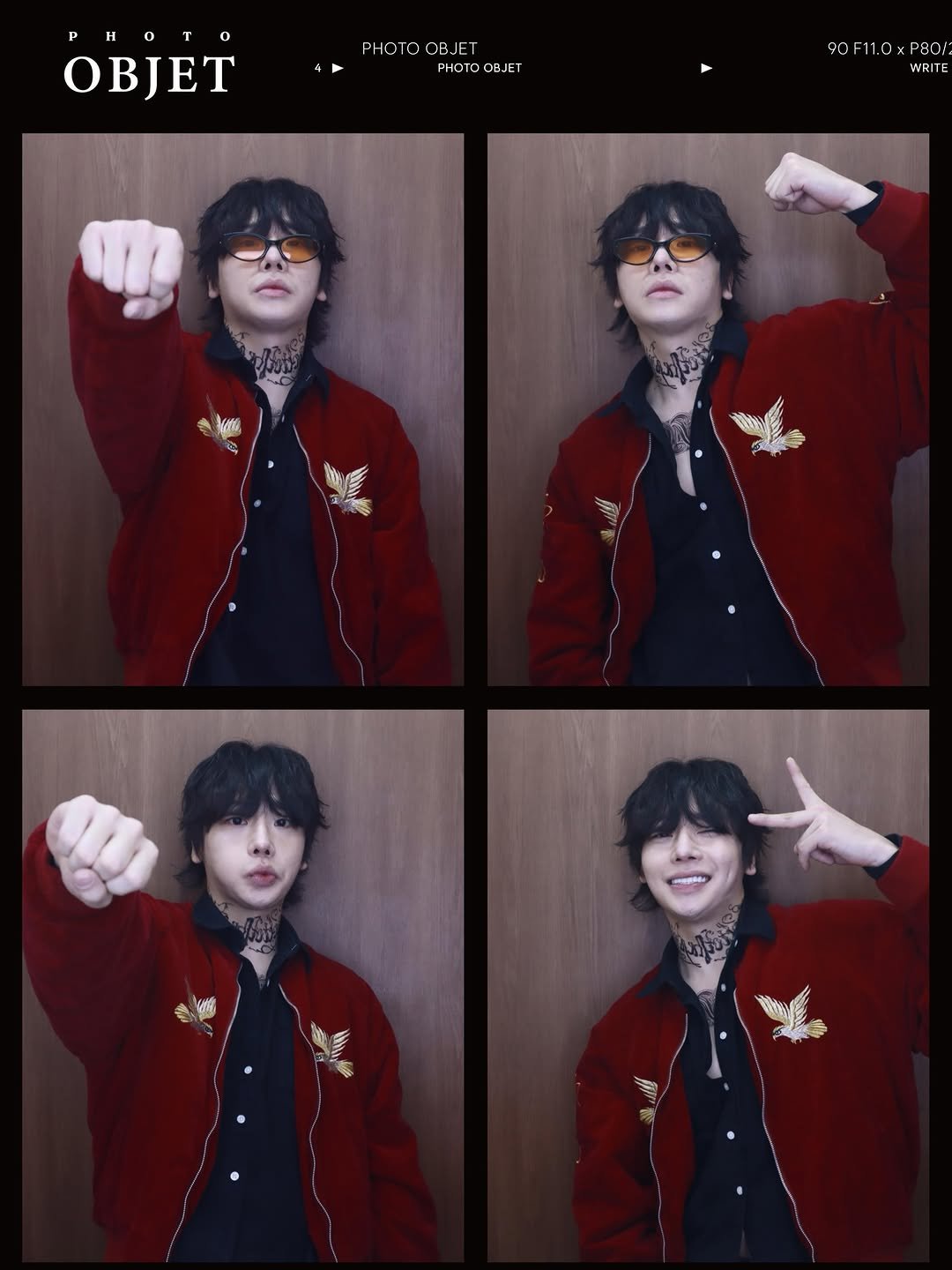 Photo by 강형민 in South Korea. May be an image of one or more people, bangs, duffle coat, eye patch, bolo tie, costume and text.