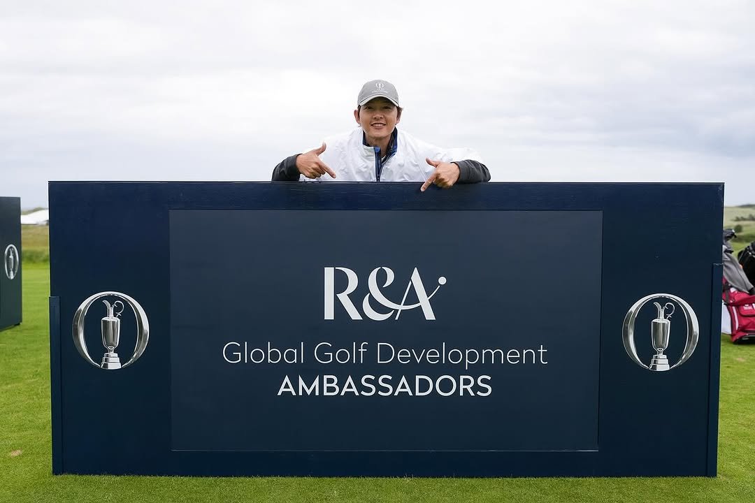 Photo shared by 송중기 songjoongki official on July 10, 2025 tagging @theopen, and @therandagolf.