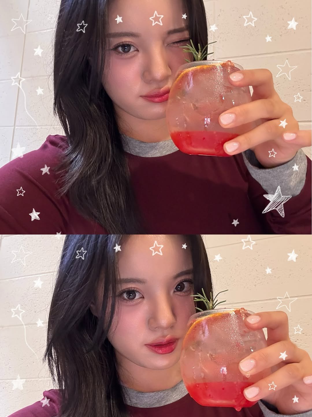 Photo by 물결 Mulgyul on September 11, 2025. May be an image of 2 people, hair and text.