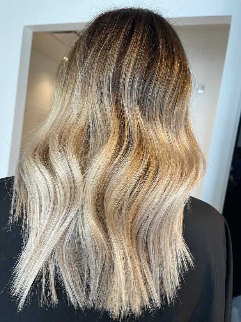 Photo shared by Chairacters Hair & Make-Up on March 05, 2026 tagging @highlightyourlife_. May be an image of one or more people, blonde hair and text.