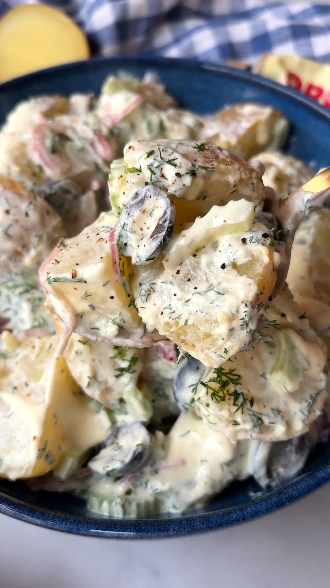 hilltop.recipes 게시물 이미지: Greek Yogurt Potato Salad. Comment RECIPE to...