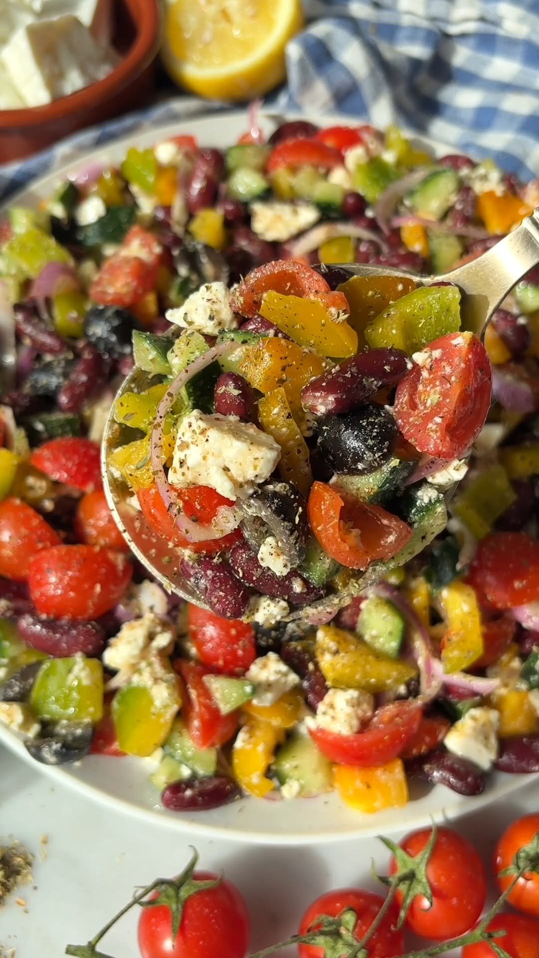 hilltop.recipes 게시물 이미지: Mediterranean Kidney Bean Salad. Comment...