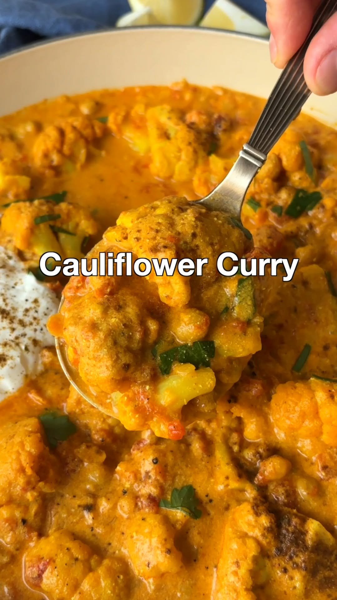 hilltop.recipes 게시물 이미지: No Coconut Cauliflower Curry. Comment RECIPE...
