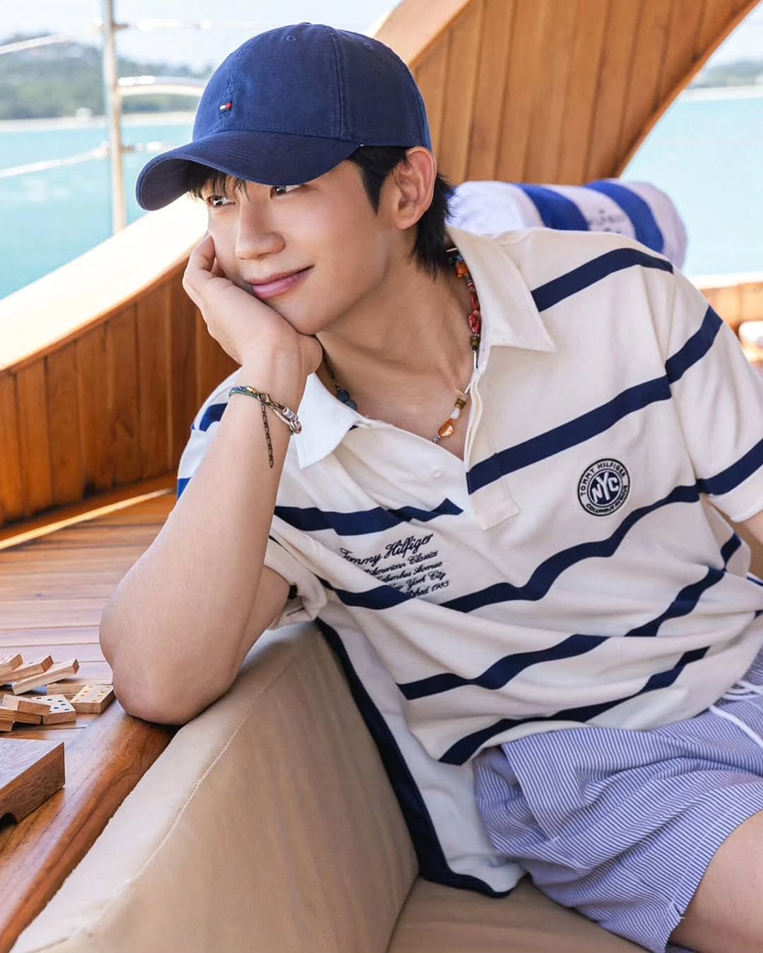 Photo shared by Happy HAEINESS on April 25, 2026 tagging @holyhaein. May be an image of hat, bolo tie, top and text.