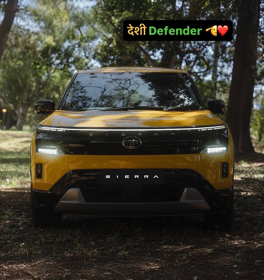 Photo by Hindi AutoGuru by Sushil Nawadkar on November 12, 2025. May be an image of ‎jeep, car, wheel and ‎text that says '‎देशी îDefender Defender SIERRA Kahlae مسد‎'‎‎.