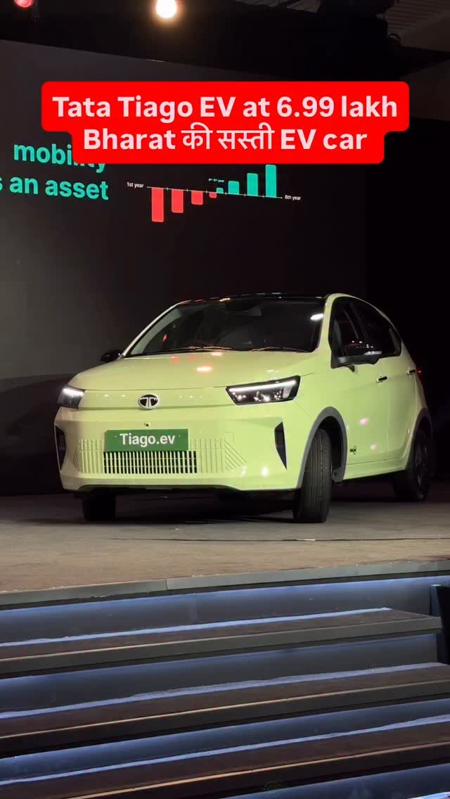 hindiautoguru 게시물 이미지: Tata Tiago EV at 6.99 lakh
Bharat की सस्ती EV...