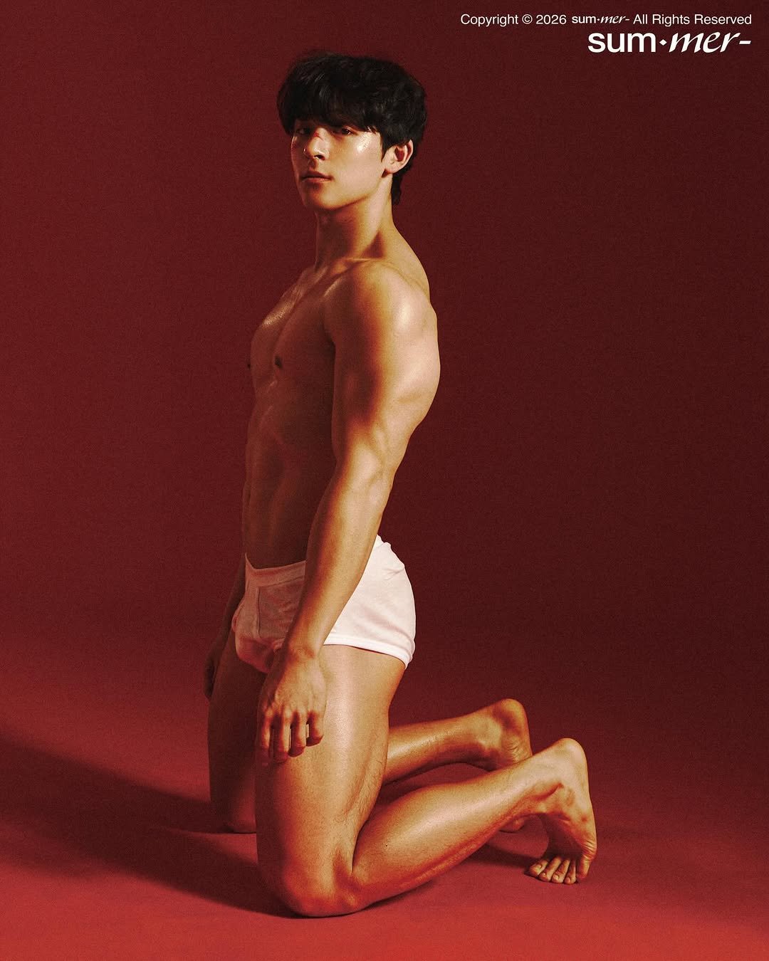Photo shared by 김히릿 on April 04, 2026 tagging @studio_sum.mer_bodyprofile. May be an image of one or more people, biceps, poster, underwear, magazine and text that says 'Copyright 2026 sum-mer- Caprtgte2025smtr-AMRlg AllRightsReserved All Rights Reserved sum.mer- sum mer-'.