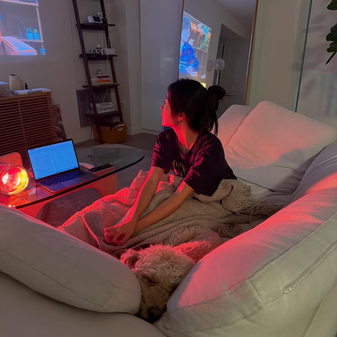 Photo by Evelyn 현정 Ha on February 10, 2026. May be a video game screenshot of television, tablet, screen, beanbag chair, projector and text.