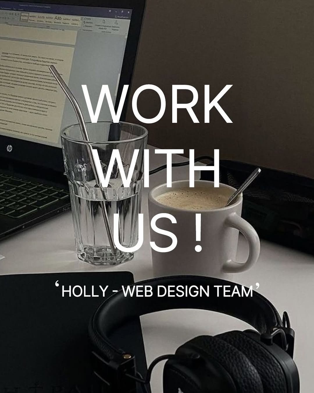 Photo by (주)홀리 on January 05, 2026. May be a graphic of magazine, poster, office and text that says 'WORK WITH US! 'HOLLY-WEBDESIGNTEAM ، HOLLY- HOLLY-WEB WEB DESIGN TEAM'.
