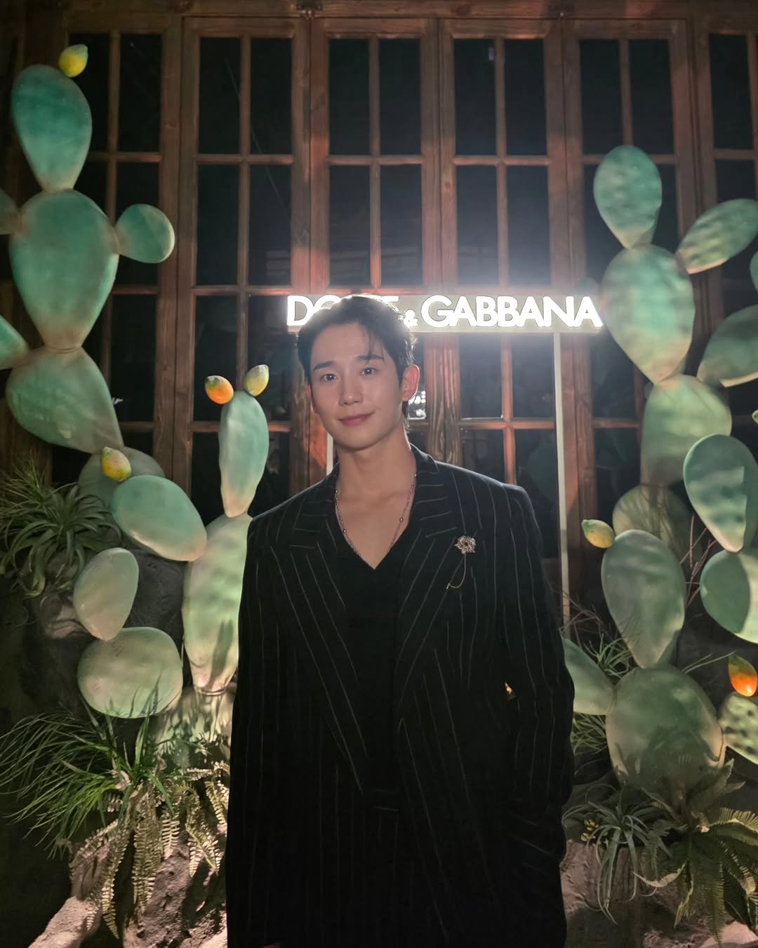 Photo by 정해인 on December 21, 2025. May be an image of bolo tie, cactus and text.