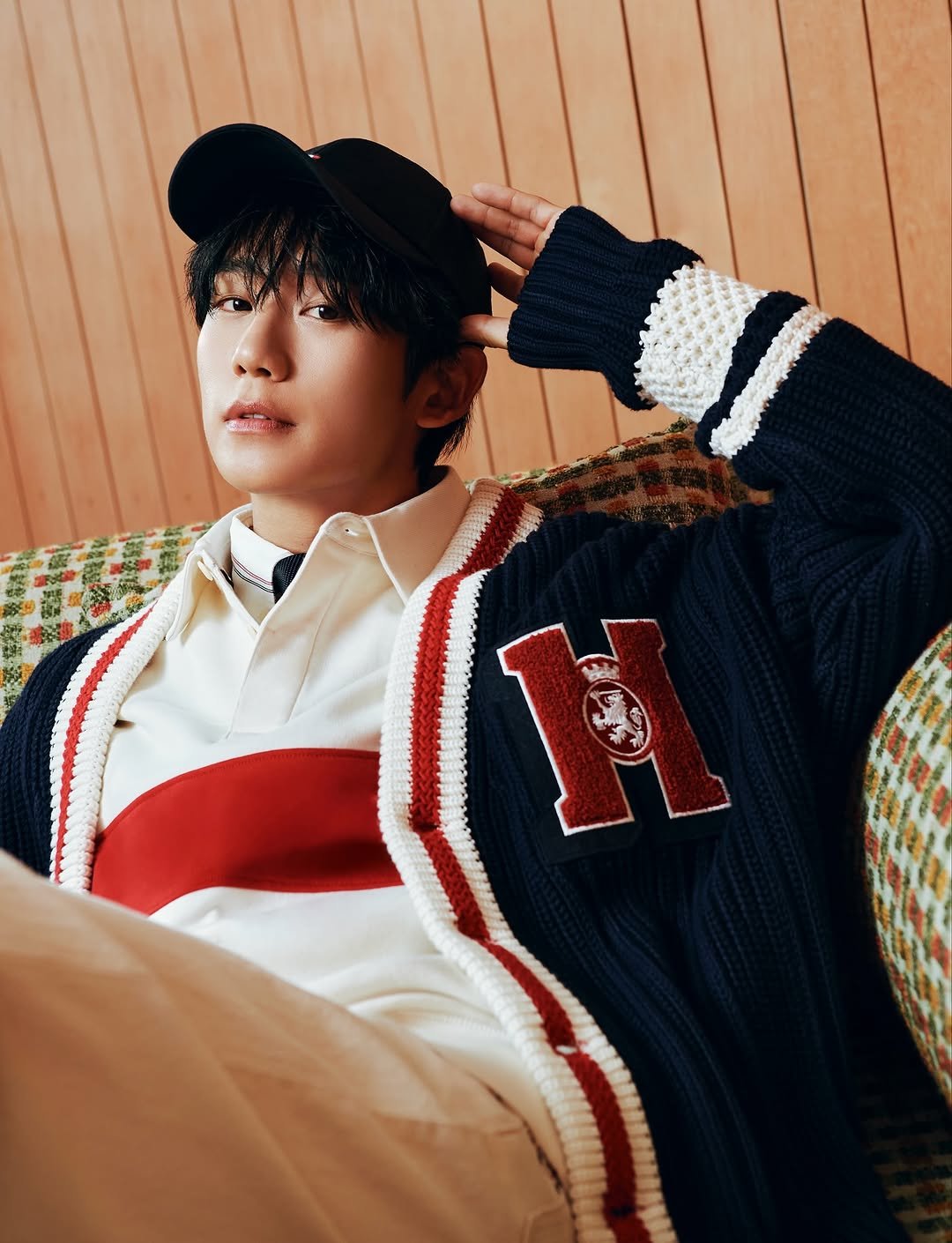 Photo shared by Tommy Hilfiger on October 28, 2025 tagging @holyhaein. May be an image of bolo tie and text.