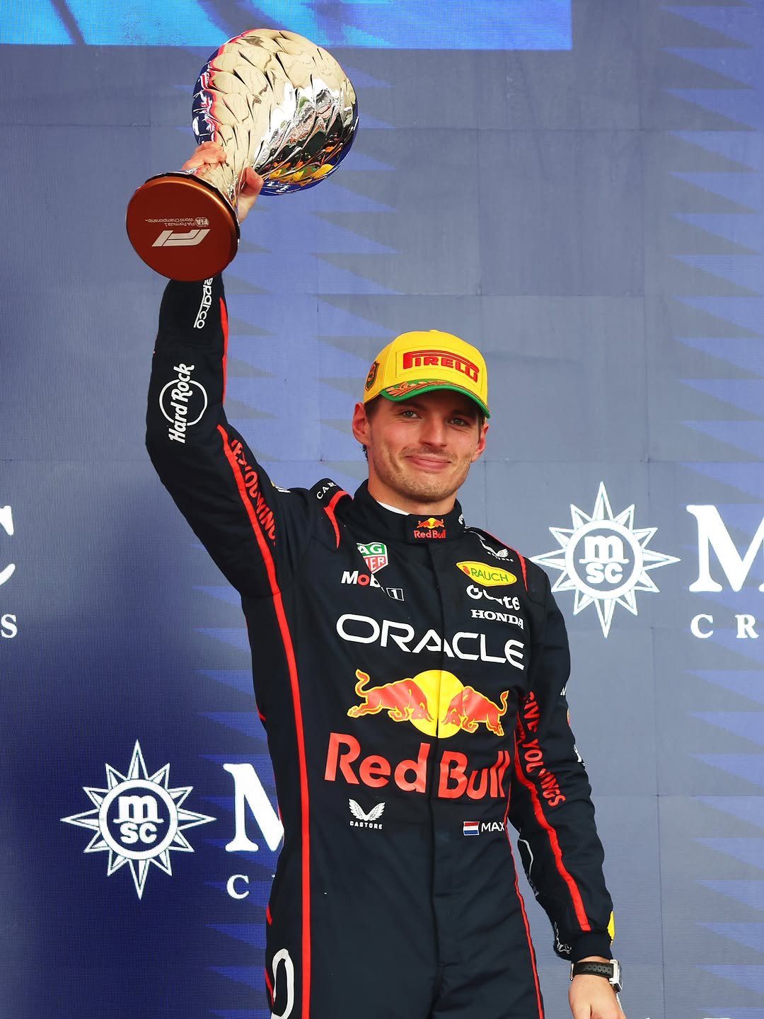 Photo by Honda Racing F1 in Autódromo José Carlos Pace with @maxverstappen1, and @redbullracing. May be an image of racing vehicles, race car and text.