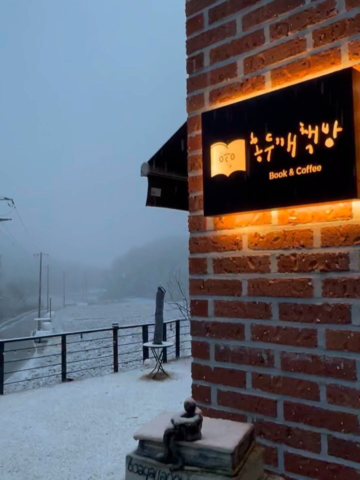 hongdoo_books 게시물 이미지: 홍두깨 눈오는 날 ❄️
그날 열린 ’어울림 통기타 동호회‘ 송년 음악회✨
노래소리와...