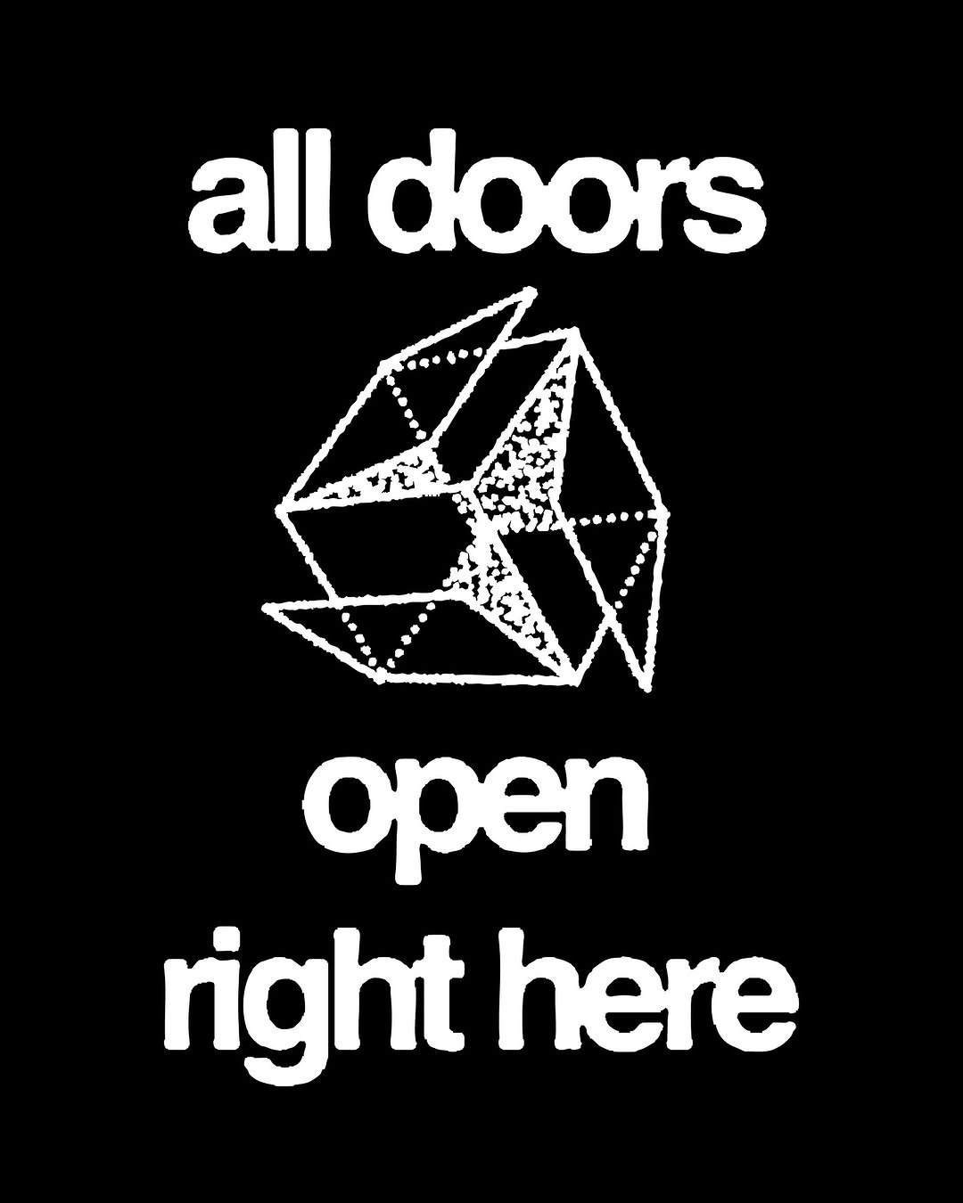Photo shared by hooyounghoo on June 22, 2025 tagging @alldoorsoneroom. May be a graphic of welcome mat, poster, door and text that says 'all doors open right here'.