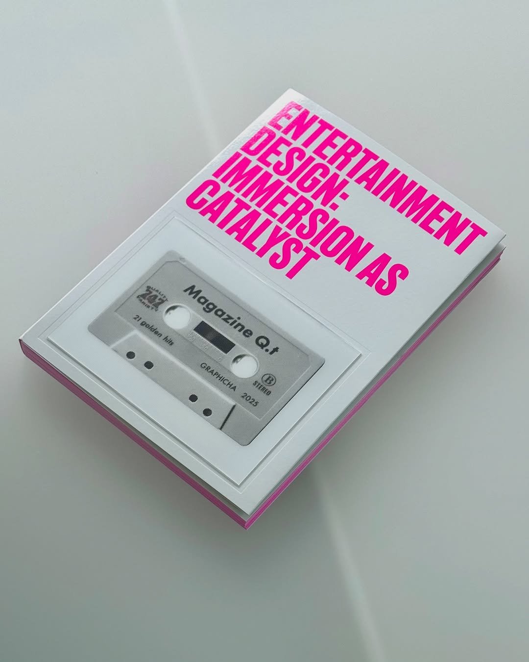 Photo shared by hooyounghoo on June 30, 2025 tagging @graphic.ha. May be an image of poster, magazine, portable cassette player, newspaper and text that says 'CATALYST ALUSYPMAS IMMERSIONAS BEH HupuMaM ENTERTAINMENT DESIGN: goiden hits α ααίη Magazine የክክርትፍ Q.t GRAPHICHA 2025 STERE EREO TEerO B'.