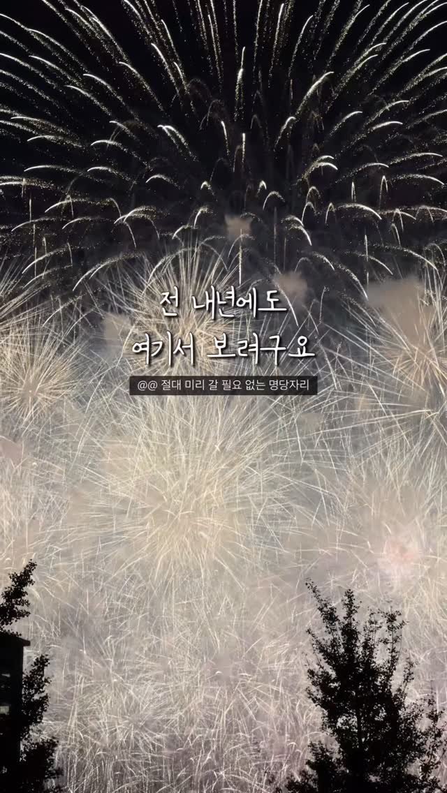 hot_chu 게시물 이미지: 불꽃축제 늦게 도착해도
1열에서 직관 가능한곳 찾았습니다 ✨

용산구 주민이 저녁...