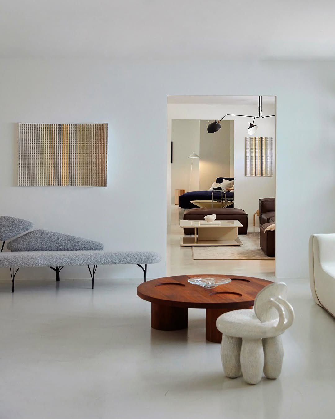 Photo shared by HPIX 에이치픽스 on September 27, 2025 tagging @estudiopersona, @lachance_paris, and @bori_muny. May be an image of table, armchair, sofa, chaise lounge, living room, indoors and text.