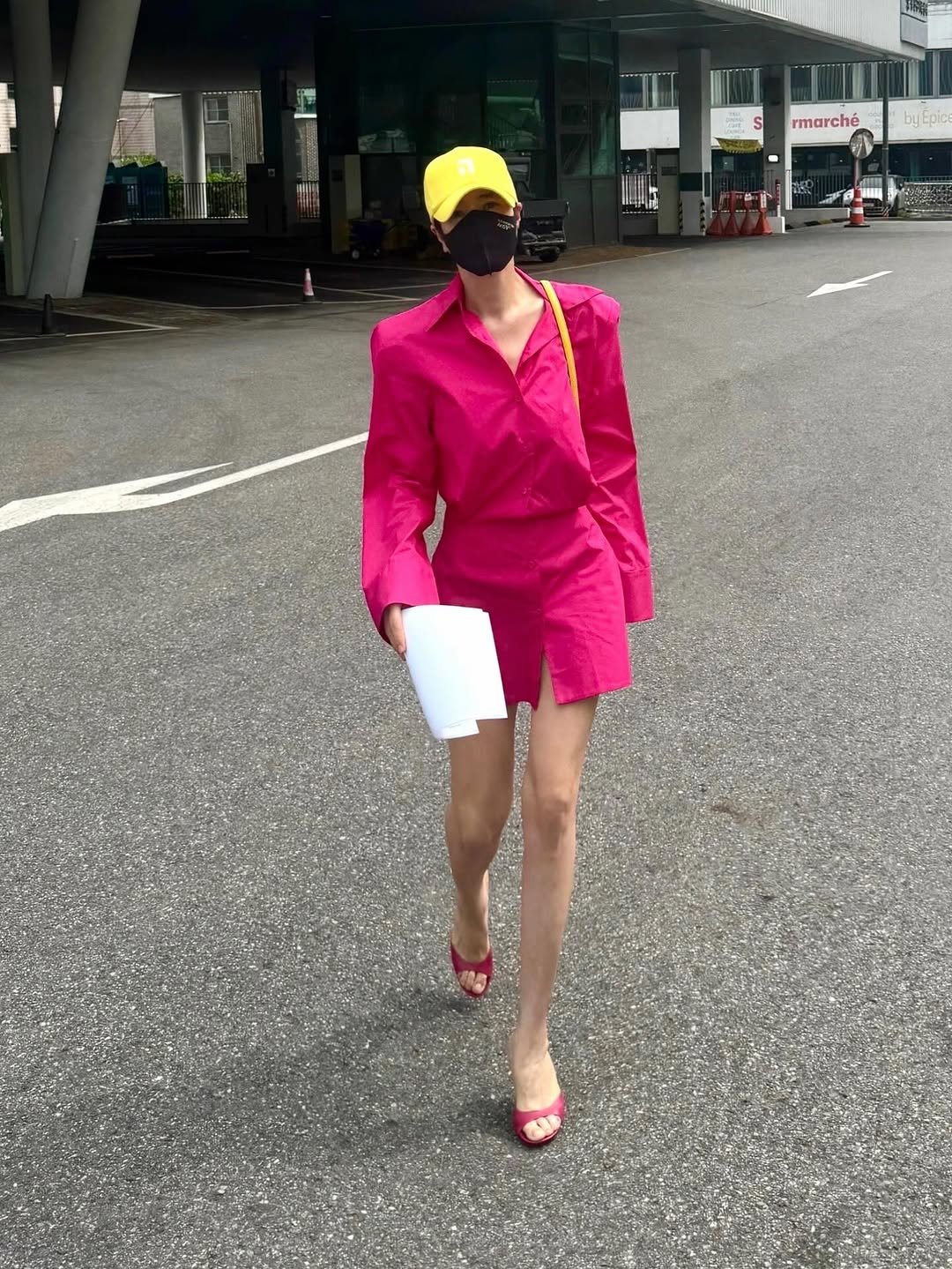 Photo by 김혜수 Hye Soo Kim on July 03, 2025. May be an image of 1 person, suit, raincoat, blazer and text.