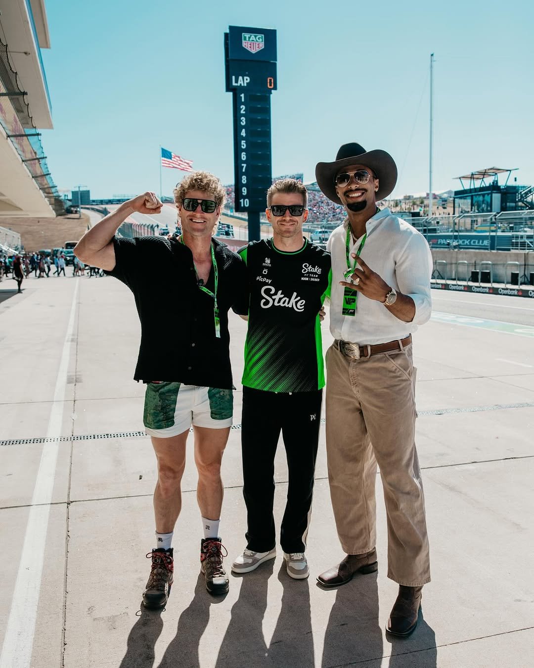 Photo shared by LEO NEUGEBAUER | aka LeoTheGerman on October 19, 2025 tagging @stakef1team, @huntthesheriff, @seyaeggler, and @hulkhulkenberg. May be an image of racing vehicles and text.