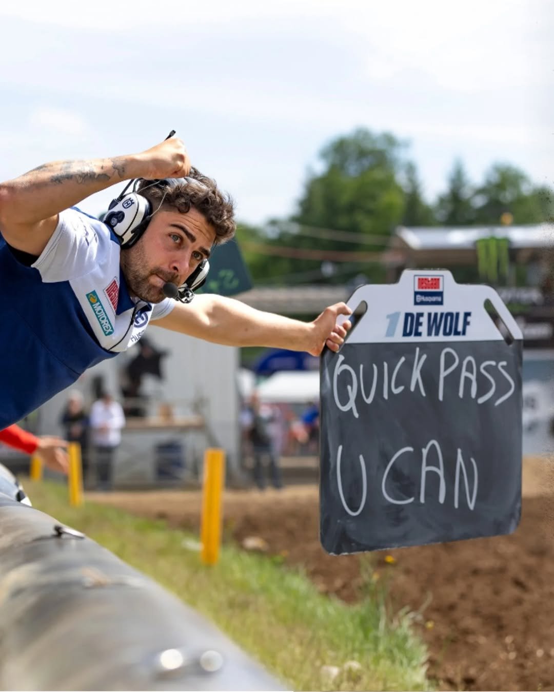 Photo shared by Husqvarna Factory Racing on December 29, 2025 tagging @kaydewolf, @jeremie_paynel_55, and @husqvarna.motorcycles. May be an image of racing vehicles, motorcycle and text that says '子 MOTOREX ചു 1 DEWOLF QUICK PASS UCAN'.