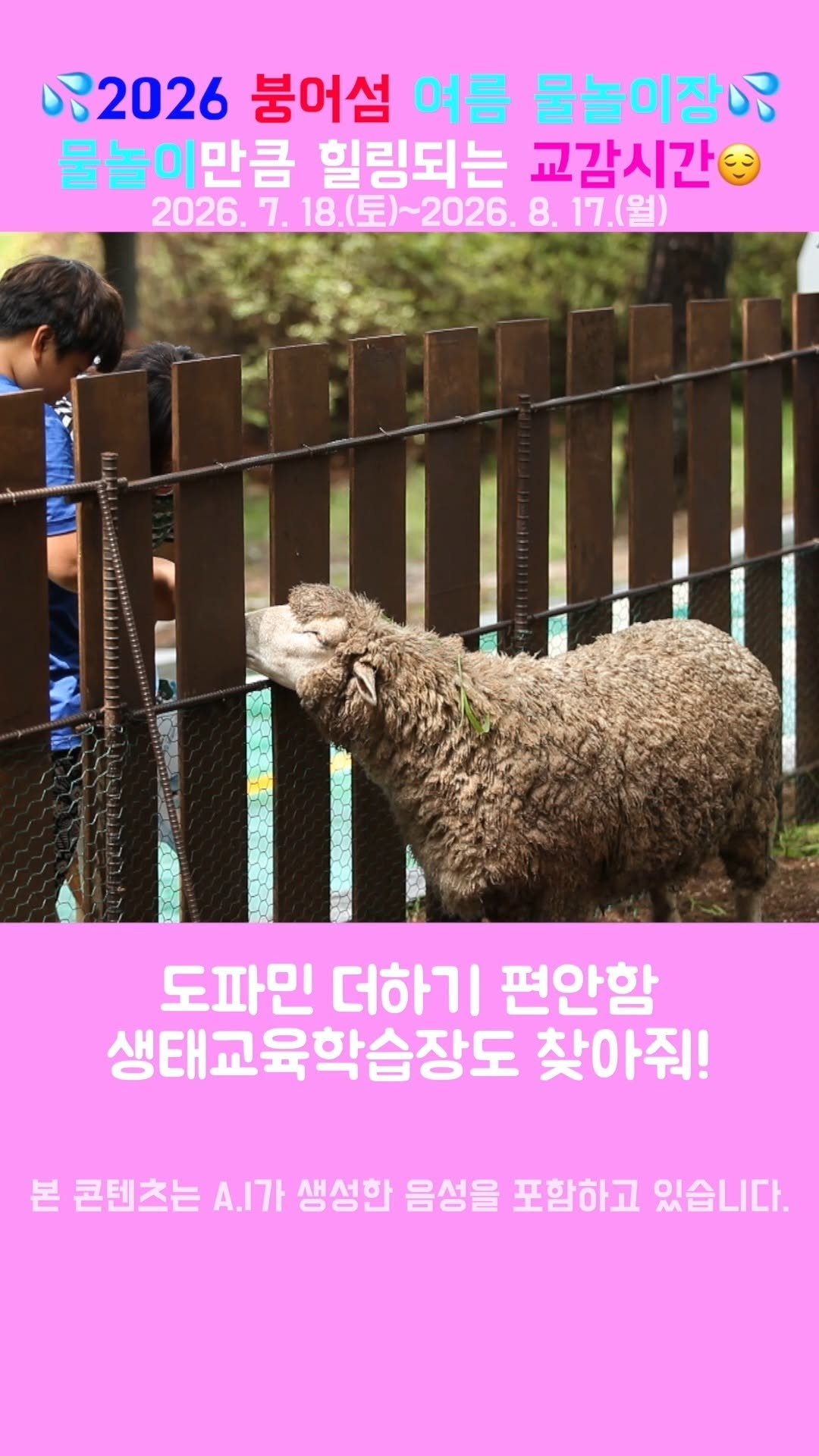 hwacheongun 게시물 이미지: 2026 붕어섬 여름 물놀이장 물놀이만큼...