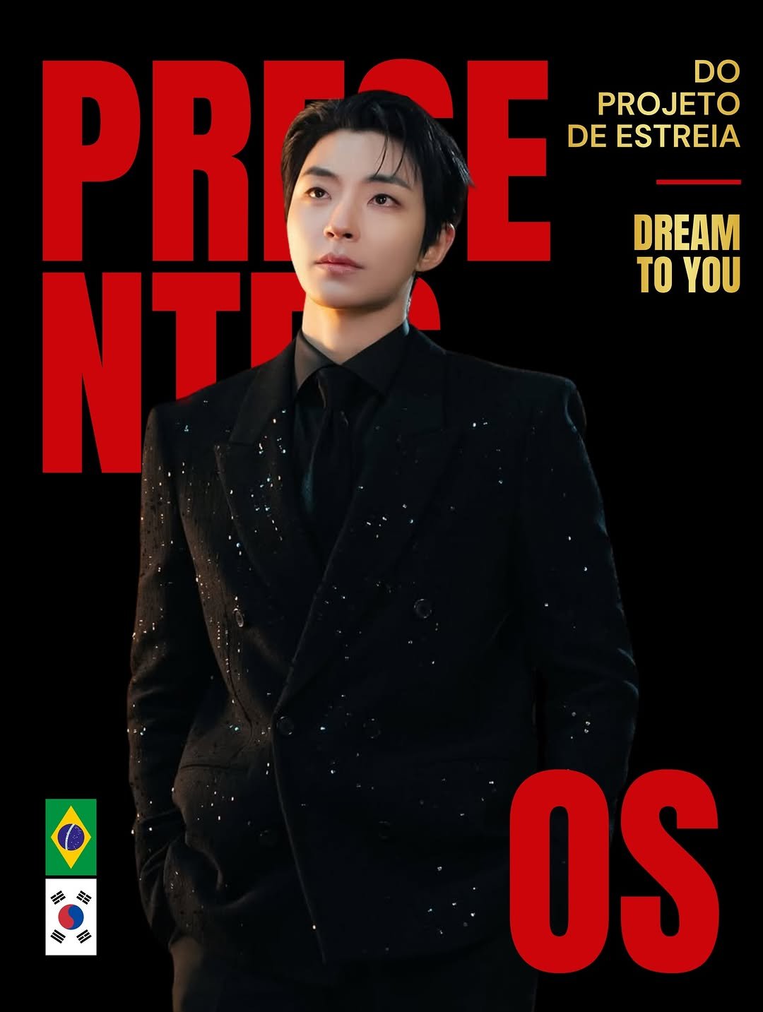 Photo shared by Team Hwang In Youp Brasil on January 30, 2026 tagging @hwang_foreverbr, @hi_high_hiy, @knstudio_official, @hwanginyoufans, @hwanginyoup.br, @cha_eunwoo.hwang_inyoup, and @hwanginyoupfas. May be an image of magazine, poster and text that says 'PRCTE PROCE E DE ESTREIA DO PROJETO DREAM NT TO YOU 森 安 手 OS'.