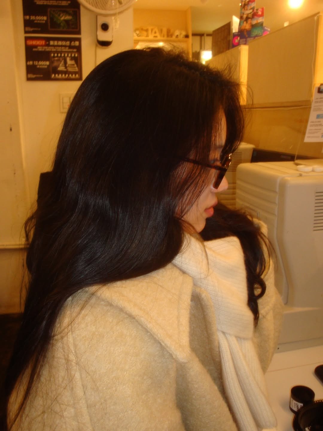 Photo shared by 홍화연 ••• Hong Hwayeon on February 16, 2026 tagging @kzziwoo. May be an image of one or more people, long hair, eyeglasses and text.