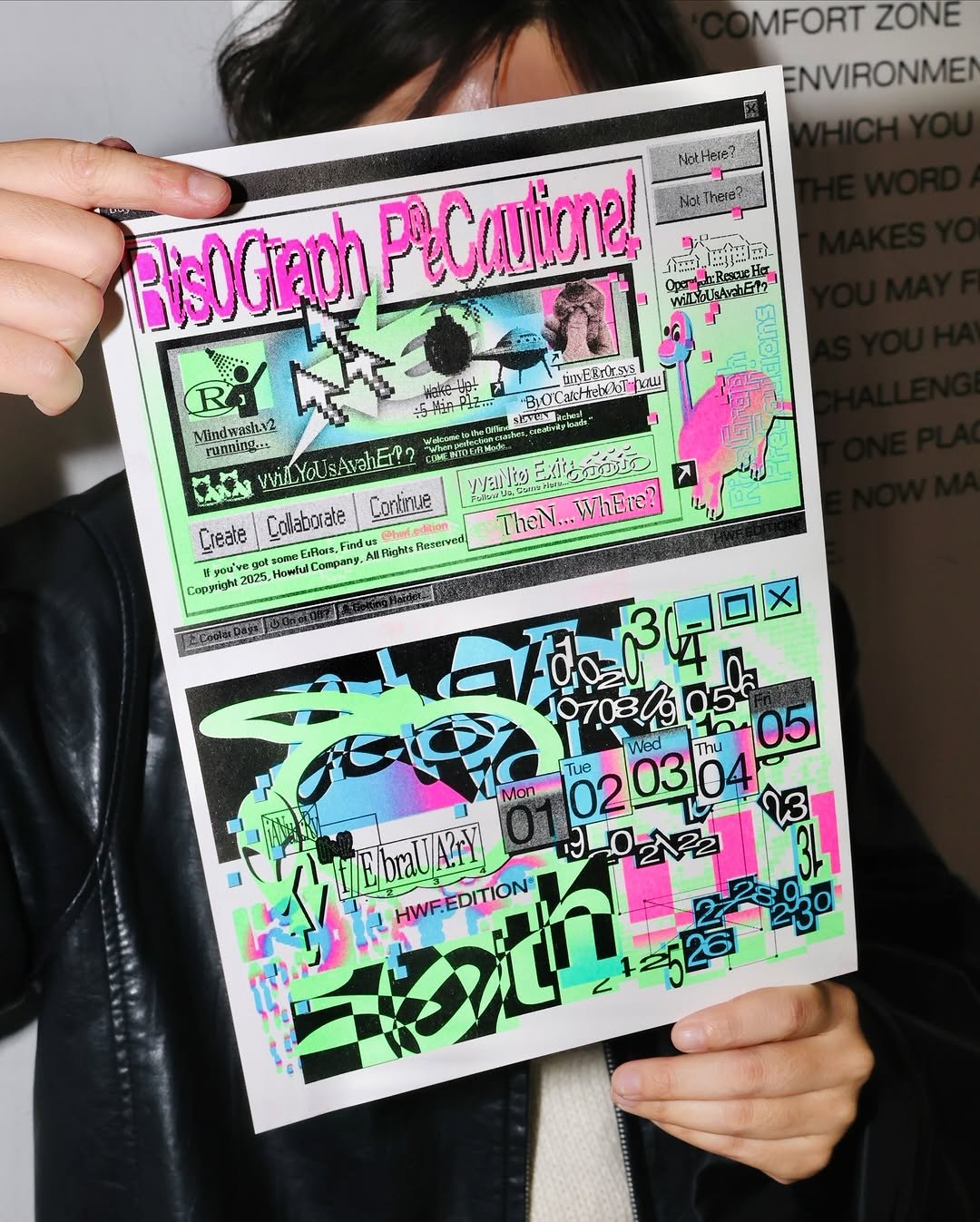 Photo shared by 하우풀리소클럽 HWFRISOCLUB on November 08, 2025 tagging @hwf.edition. May be pop art of magazine, poster, newspaper and text.