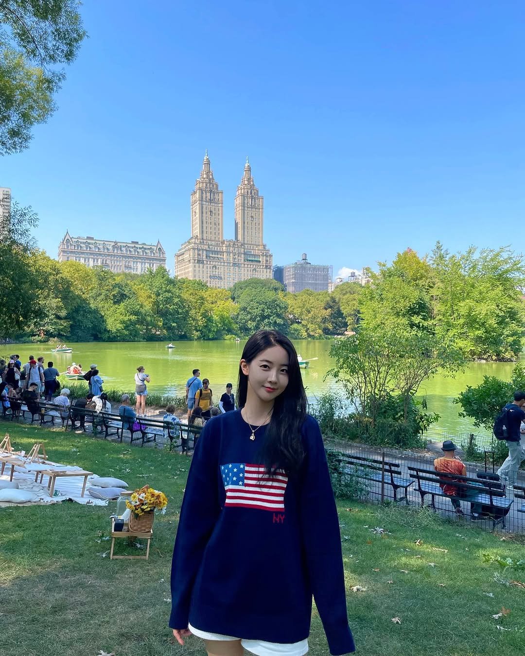 hxezx 게시물 이미지: 미국 처음가본애마냥 미국국기 옷입고 센트럴파크 활보하기🇺🇸💙