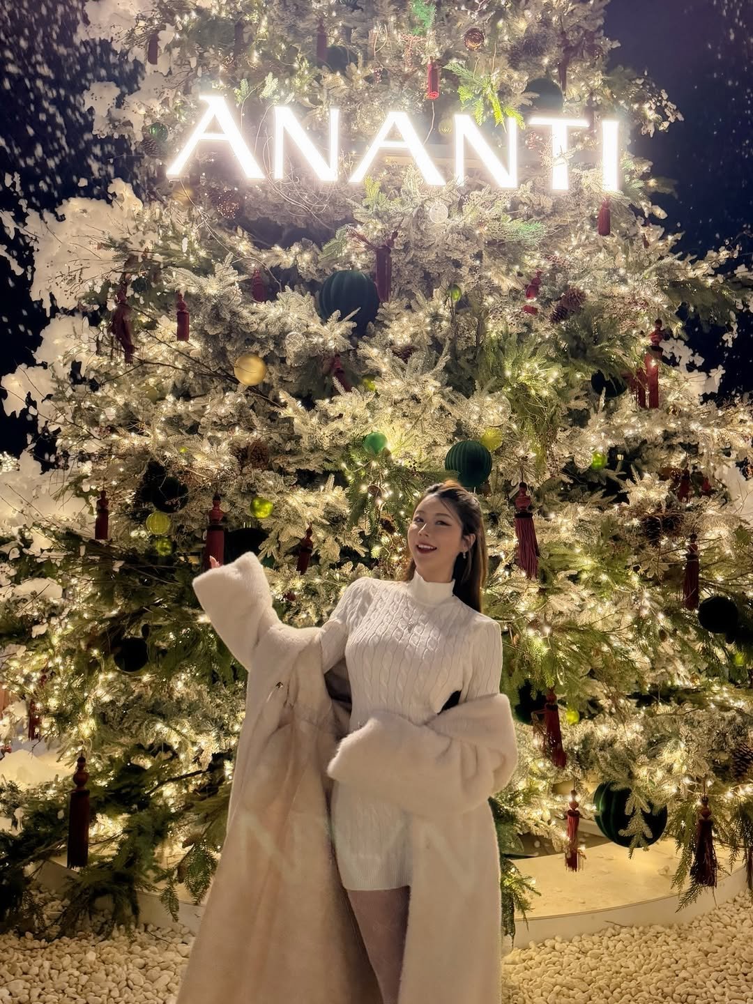 Photo by Shim hye jin🌷 on December 24, 2025. May be an image of christmas tree, tinsel and text that says 'ANANT'.