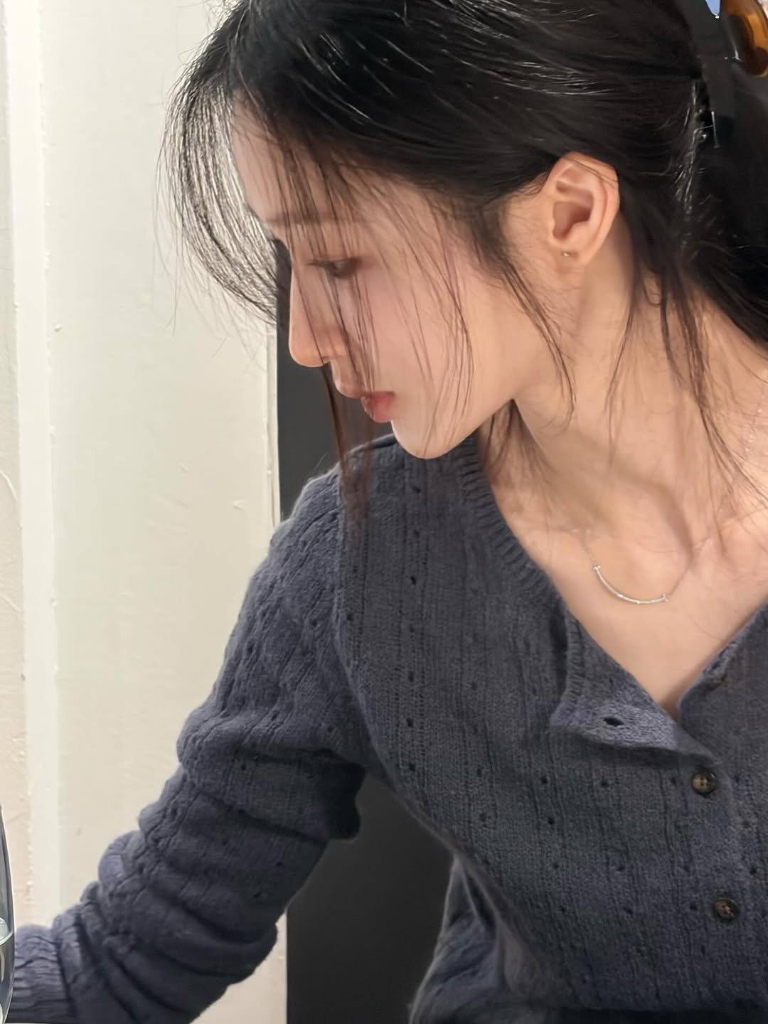 Photo by 조혜주 on November 20, 2025. May be an image of one or more people, hair, top, cardigan and text.