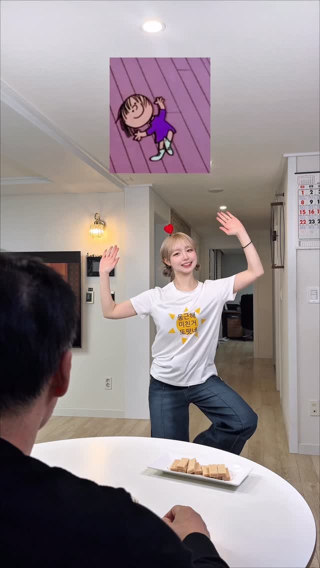 hyezzi0801 게시물 이미지: 중독성 개쩌는 스누피춤ㅋㅋㅋ 아빠 나좀 봐줘..